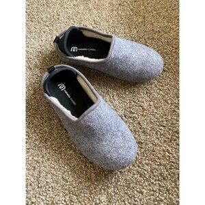 Mahabis Classic Gray Felt Wool Indoor Outdoor Slippers Size EU 36 US 5 6 EUC